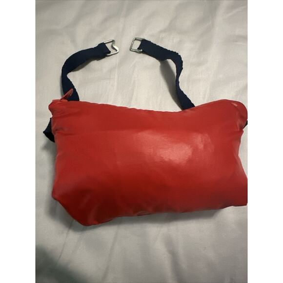 Lacoste Alligator 80s Full Zip Windbreaker Rain Jacket Red Convert To Pouch Sz S - Picture 16 of 16